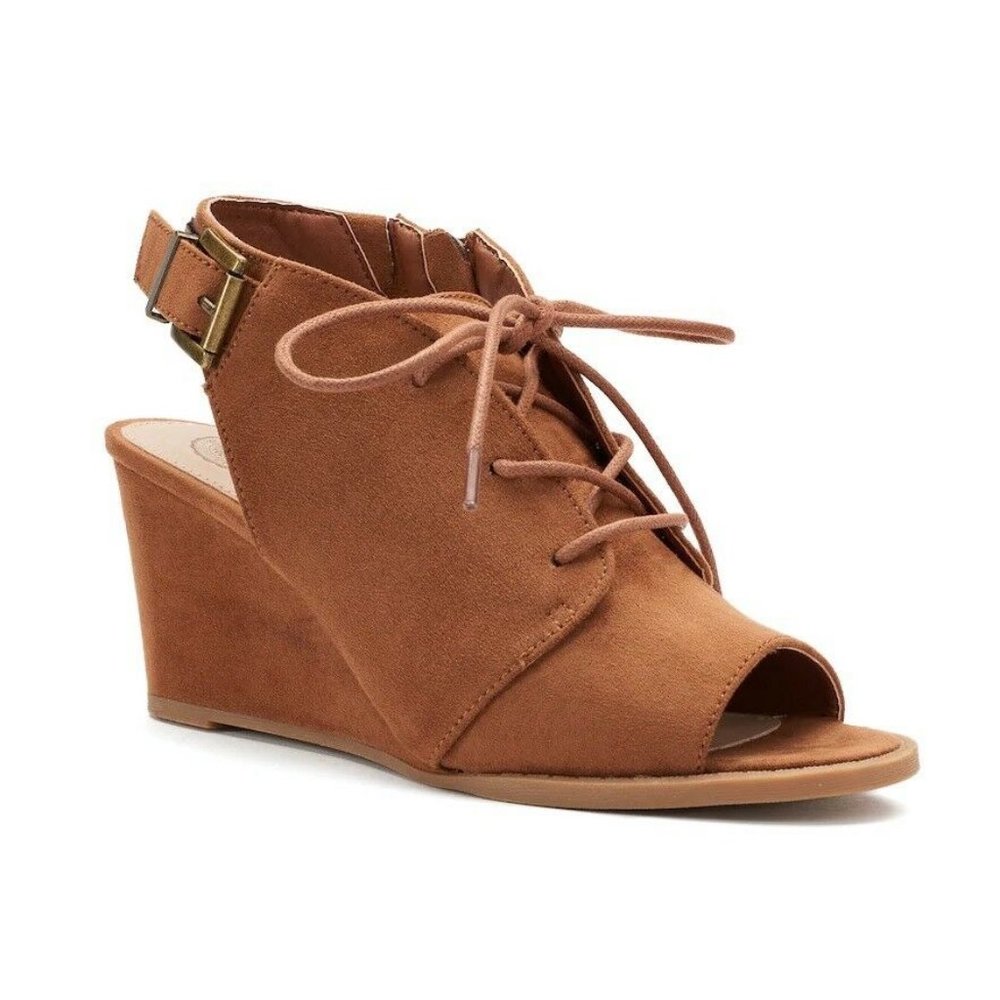 Women's Sandals SO Podcast Wedge Ankle size 9 NEW